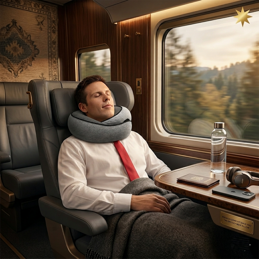 Memory Foam Neck Pillow Travel Snail Design